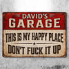 Custom Home Decor Metal Sign - Personalized Birthday Gifts For Husband, Son, Grandson, Brother, Grandpa, Dad, Yourself, Mechanic - Fixing Stuff Is My Therapy