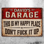 Custom Home Decor Metal Sign - Personalized Birthday Gifts For Husband, Son, Grandson, Brother, Grandpa, Dad, Yourself, Mechanic - Fixing Stuff Is My Therapy