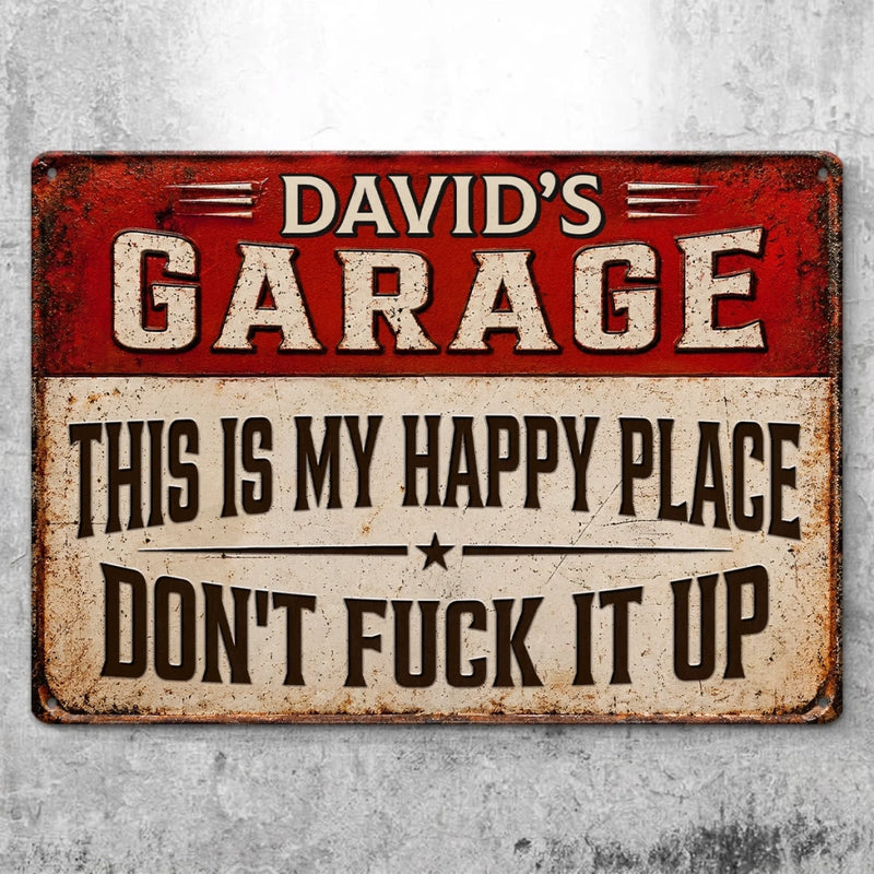 Custom Home Decor Metal Sign - Personalized Birthday Gifts For Husband, Son, Grandson, Brother, Grandpa, Dad, Yourself, Mechanic - Fixing Stuff Is My Therapy