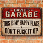 Custom Home Decor Metal Sign - Personalized Birthday Gifts For Husband, Son, Grandson, Brother, Grandpa, Dad, Yourself, Mechanic - Fixing Stuff Is My Therapy