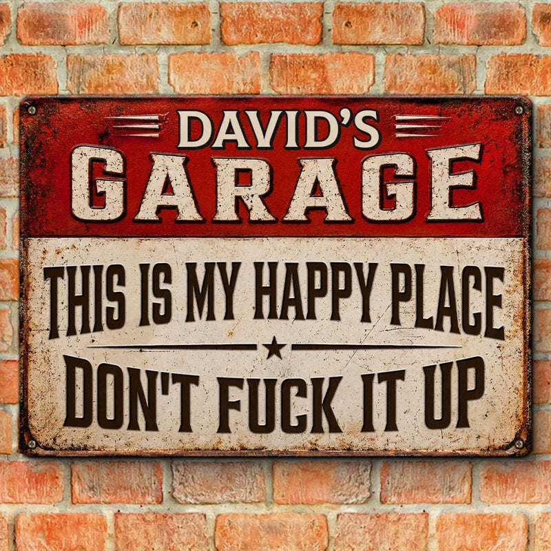 Custom Home Decor Metal Sign - Personalized Birthday Gifts For Husband, Son, Grandson, Brother, Grandpa, Dad, Yourself, Mechanic - Fixing Stuff Is My Therapy