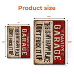 Custom Home Decor Metal Sign - Personalized Birthday Gifts For Husband, Son, Grandson, Brother, Grandpa, Dad, Yourself, Mechanic - Fixing Stuff Is My Therapy