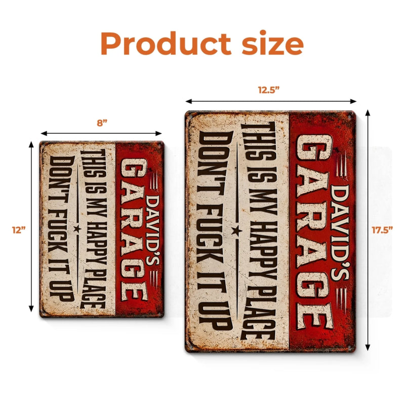 Custom Home Decor Metal Sign - Personalized Birthday Gifts For Husband, Son, Grandson, Brother, Grandpa, Dad, Yourself, Mechanic - Fixing Stuff Is My Therapy