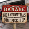 Custom Home Decor Metal Sign - Personalized Birthday Gifts For Husband, Son, Grandson, Brother, Grandpa, Dad, Yourself, Mechanic - Fixing Stuff Is My Therapy