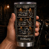 Custom Biker Tumbler - Personalized Birthday Gifts For Husband, Son, Grandson, Brother, Grandpa, Dad, Yourself - Live To Ride Ride To Live