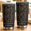 Custom Biker Tumbler - Personalized Birthday Gifts For Husband, Son, Grandson, Brother, Grandpa, Dad, Yourself - Live To Ride Ride To Live