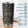 Custom Handyman Tumbler - Personalized Birthday Gifts For Husband, Son, Grandson, Brother, Grandpa, Dad, Yourself - Hard Work Never Stops