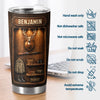 Custom Tumbler - Personalized Birthday Hunting Gifts For Hunters, Husband, Son, Grandson, Brother, Grandpa, Dad, Yourself - Born To Hunt Wild