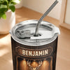 Custom Tumbler - Personalized Birthday Hunting Gifts For Hunters, Husband, Son, Grandson, Brother, Grandpa, Dad, Yourself - Born To Hunt Wild