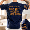 Custom Mechanic T-Shirt - Personalized Birthday Gifts For Husband, Son, Grandson, Brother, Grandpa, Dad, Yourself - Fixing Made Simple
