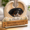 Custom Photo 2-Layered Wooden Plaque - Personalized Pet Memorial Sympathy Gifts For Dogs, Cats - Heaven Gained A Loyal Friend