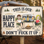 Custom Home Decor Metal Sign - Personalized Birthday Camping Gifts For Campers, Husband And Wife, Him And Her - Best Camping Buddies Forever