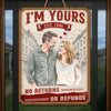 Custom Photo Wood Sign - Personalized Anniversary Wedding Gifts For Husband And Wife, Him And Her - I'm Yours, No Returns