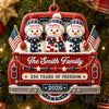 Custom Snowman Premium 3D Ornament - Personalized America 250th Anniversary Christmas Gifts For Mom, Dad, Brother, Sister - Celebrating Home And Holiday
