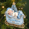 Custom First Christmas Acrylic Ornament - Personalized Christmas Baby Shower, Gender Reveal Gifts For New Moms, New Dads, New Parents - Precious Little Bundle Of Joy
