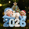 Custom First Christmas Acrylic Ornament - Personalized Christmas Baby Shower, Gender Reveal Gifts For New Moms, New Dads, New Parents - Our Greatest Blessing Ever
