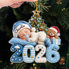 Custom First Christmas Acrylic Ornament - Personalized Christmas Baby Shower, Gender Reveal Gifts For New Moms, New Dads, New Parents - Our Greatest Blessing Ever
