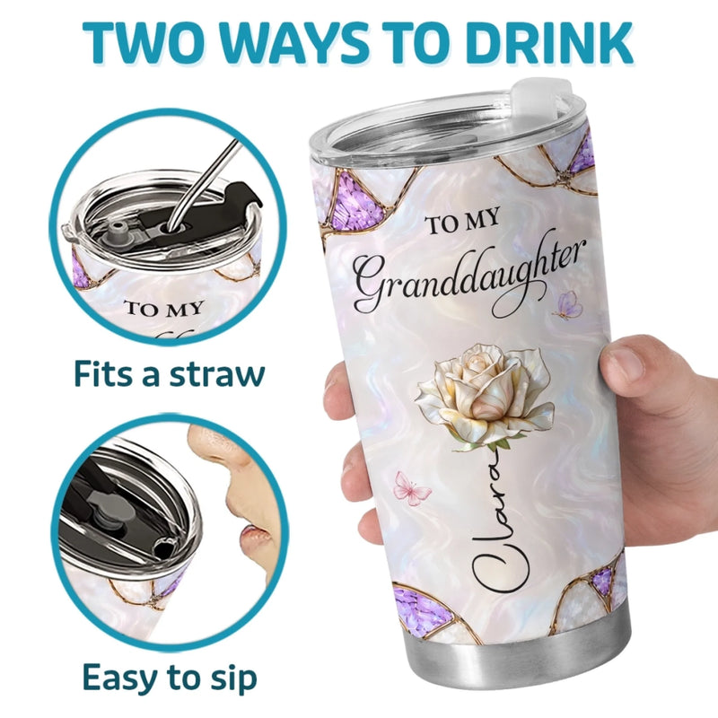 Custom Tumbler - Personalized Birthday Gifts For Daughter, Granddaughter - Forever My Precious Girl