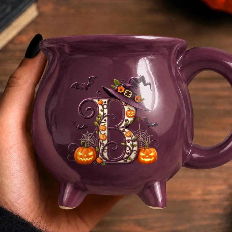 Custom Cauldron Coffee Mug - Personalized Halloween Gifts For Wife, Daughter, Besties, Sisters, Granddaughter, Grandma, Mom, Yourself - Witchy Sips, Spooky Season