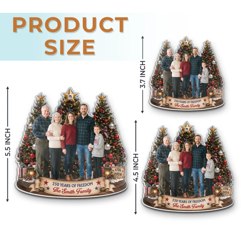 Custom Photo Acrylic Ornament - Personalized Christmas Birthday Gifts For Mom, Dad, Brother, Sister - United In Love And Faith