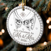 Custom First Christmas Ceramic Ornament - Personalized Anniversary Christmas Wedding Gifts For Husband And Wife, Him And Her - Pinky Promise, Forever Love