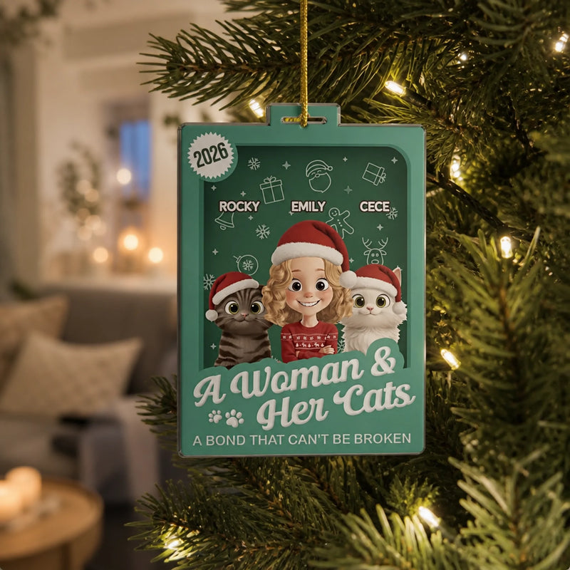 Custom Toy Box Acrylic Ornament - Personalized Christmas Birthday Gifts For Cat Lovers, Cat Mom And Dad - All I Want For Christmas Is Meow