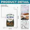 Custom Cabin Kitchen Towel - Personalized Summer Vacation And Travel Gifts For Mom, Dad, Brother, Sister - Home Is Where The Forest Is