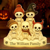 Custom Skeleton Shaped Light Box - Personalized Halloween Decor Birthday Gifts For Mom, Dad, Brother, Sister - Spooky Cuties Living Here