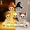 Custom Skeleton Shaped Light Box - Personalized Halloween Decor Birthday Gifts For Mom, Dad, Brother, Sister - Spooky Cuties Living Here