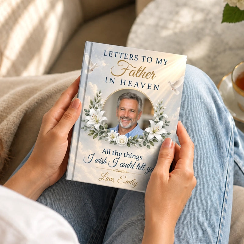Custom Photo Hardcover Journal - Personalized  Memorial Sympathy Gifts For Loss Of Mom, Dad - Missing You Every Single Day