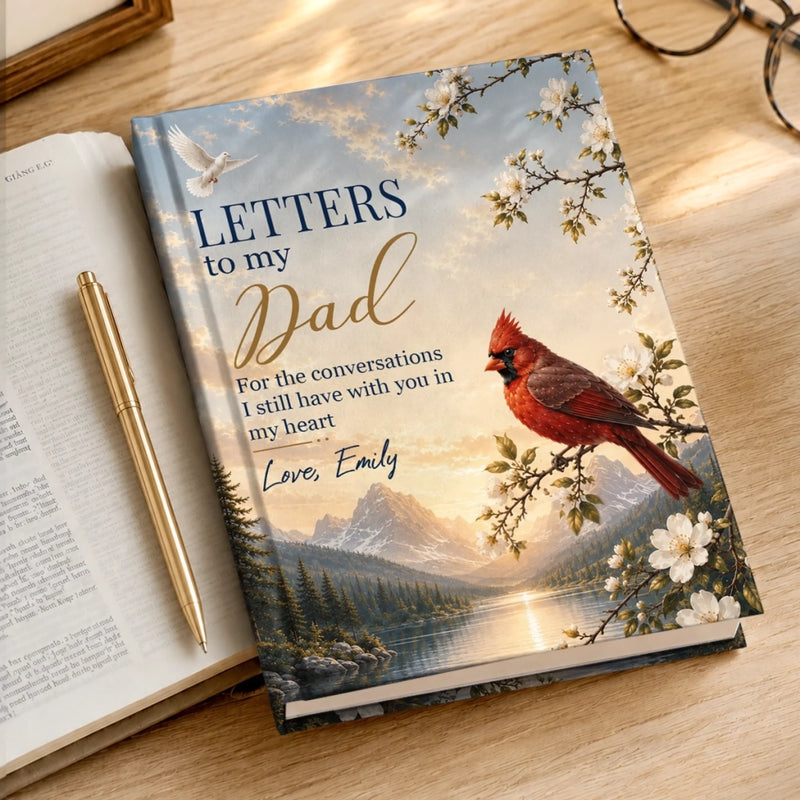 Custom Hardcover Journal - Personalized  Memorial Sympathy Gifts For Loss Of Mom, Dad - In Loving Memory Always