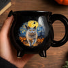 Custom Photo Starry Night Coffee Mug - Personalized Halloween Birthday Gifts For Dog Cat Lovers, Dog Dad And Mom, Cat Owners - Stay Spooky Stay Purrfect