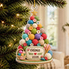 Custom Crochet Acrylic Ornament - Personalized Christmas Birthday Gifts For Women, Men - Charming Crochet Tree Sparkle
