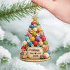 Custom Crochet Acrylic Ornament - Personalized Christmas Birthday Gifts For Women, Men - Charming Crochet Tree Sparkle
