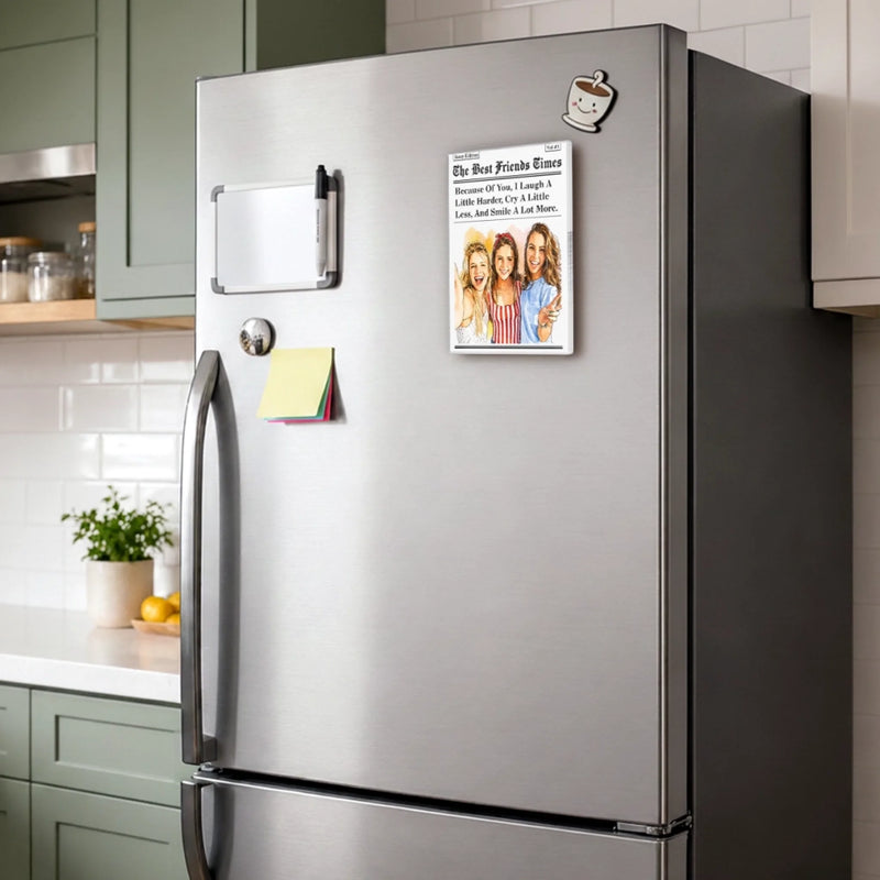 Custom Photo Acrylic Fridge Magnet - Personalized Best Friend Birthday Gifts For Women, Besties, Sisters, BFF - Better Together Always