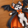Custom Photo Wood Sign - Personalized Halloween Birthday Gifts For Dog Cat Lovers, Dog Dad And Mom, Cat Owners - Spooky Bat Pet Magic
