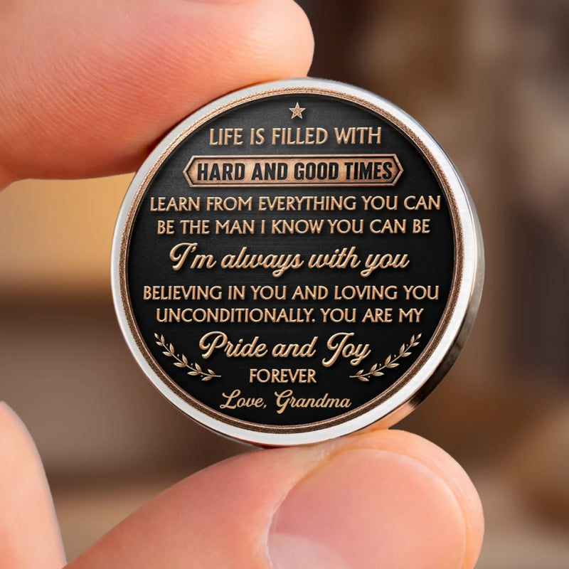 Custom Pocket Hug - Personalized Birthday Gifts For Grandson - I'm Always With You