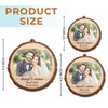 Custom Photo First Christmas Wooden Ornament - Personalized Anniversary Christmas Wedding Gifts For Husband And Wife, Him And Her - Forever Rooted In Love