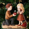 Custom First Christmas Acrylic Ornament - Personalized Anniversary Christmas Wedding Gifts For Husband And Wife, Him And Her - She Said Forever