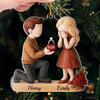 Custom First Christmas Acrylic Ornament - Personalized Anniversary Christmas Wedding Gifts For Husband And Wife, Him And Her - She Said Forever