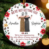 Custom Ceramic Ornament - Personalized Best Friend Christmas Birthday Gifts For Women, Besties, Sisters, BFF - Besties For A Lifetime