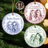 Custom Photo Ceramic Ornament - Personalized Best Friend Christmas Birthday Gifts For Women, Besties, Sisters, BFF - Entertained By Us Daily