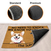Custom Photo Home Decor Decorative Mat - Personalized Birthday Gifts For Dog Cat Lovers, Dog Dad And Mom, Cat Owners - No Need To Knock