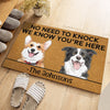 Custom Photo Home Decor Decorative Mat - Personalized Birthday Gifts For Dog Cat Lovers, Dog Dad And Mom, Cat Owners - No Need To Knock
