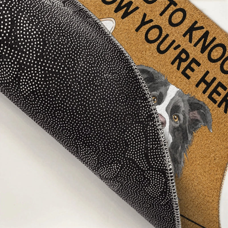Custom Photo Home Decor Decorative Mat - Personalized Birthday Gifts For Dog Cat Lovers, Dog Dad And Mom, Cat Owners - No Need To Knock
