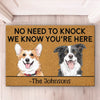 Custom Photo Home Decor Decorative Mat - Personalized Birthday Gifts For Dog Cat Lovers, Dog Dad And Mom, Cat Owners - No Need To Knock