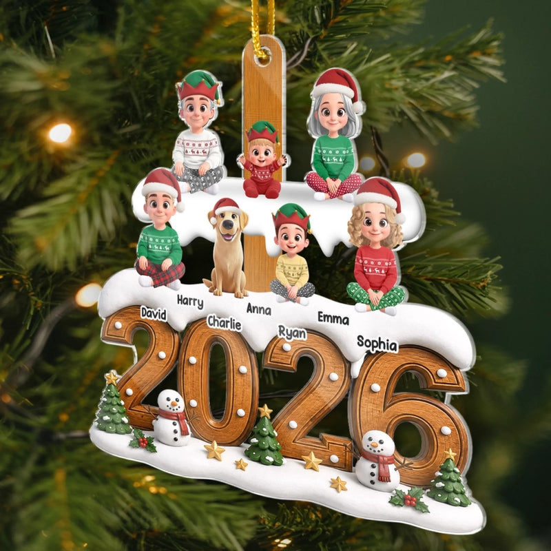 Custom Acrylic Ornament - Personalized Christmas Birthday Gifts For Mom, Dad, Brother, Sister, Dog Cat Lovers - Making Christmas Memories