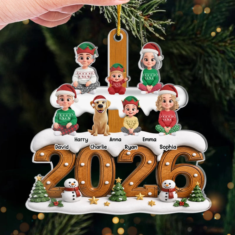 Custom Acrylic Ornament - Personalized Christmas Birthday Gifts For Mom, Dad, Brother, Sister, Dog Cat Lovers - Making Christmas Memories