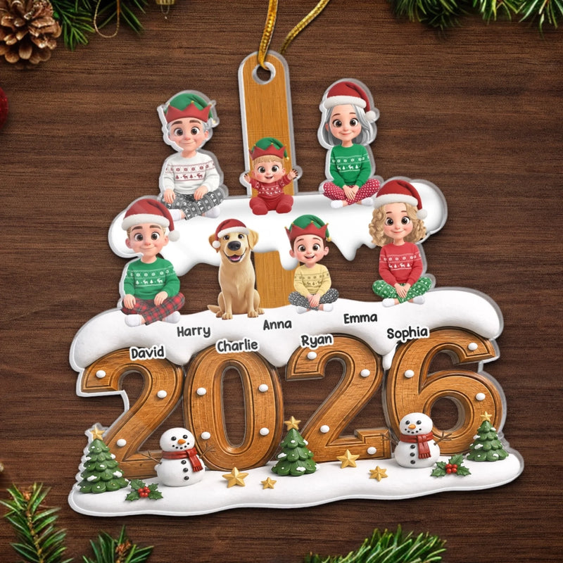 Custom Acrylic Ornament - Personalized Christmas Birthday Gifts For Mom, Dad, Brother, Sister, Dog Cat Lovers - Making Christmas Memories