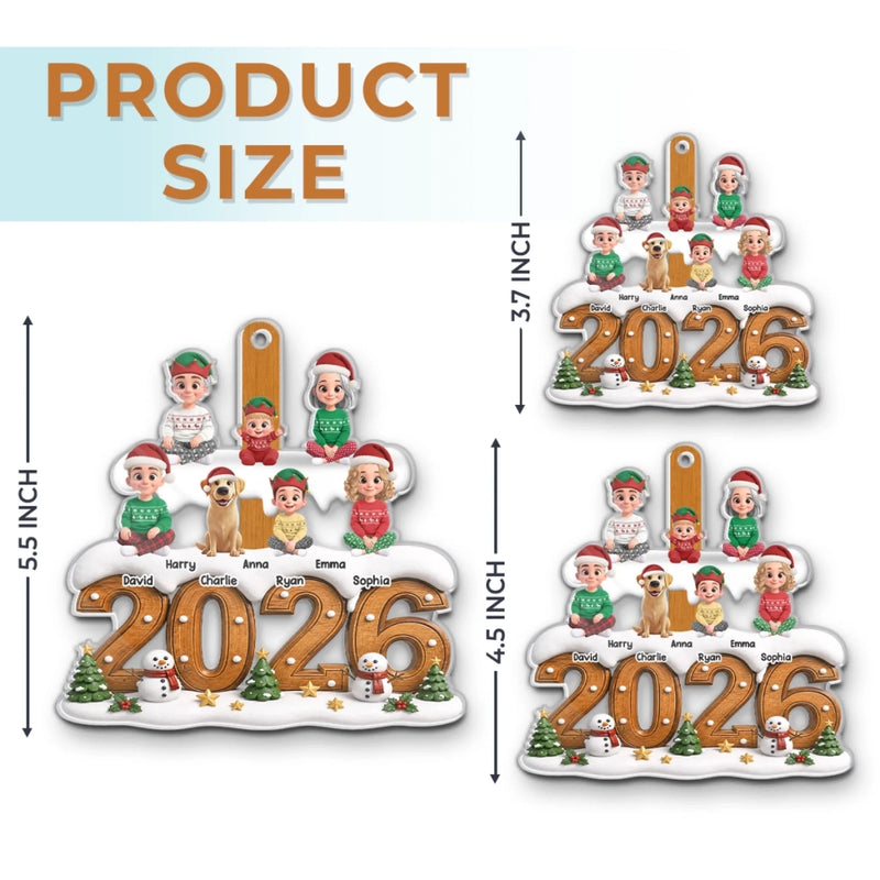 Custom Acrylic Ornament - Personalized Christmas Birthday Gifts For Mom, Dad, Brother, Sister, Dog Cat Lovers - Making Christmas Memories